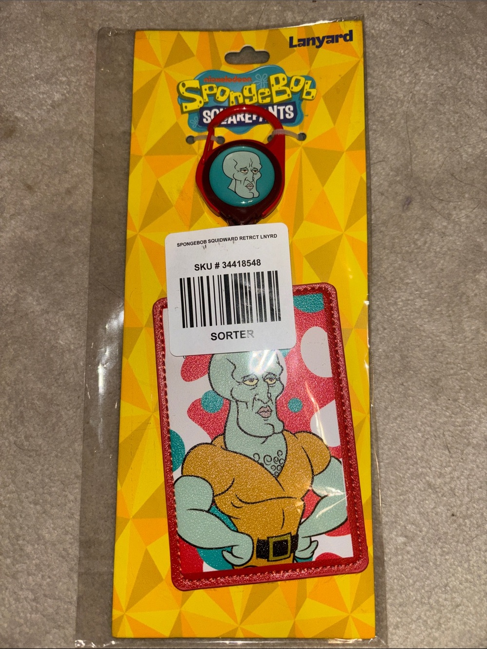 Handsome squidward retractable lanyard